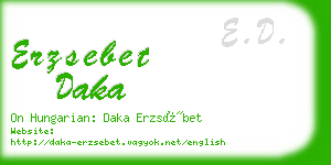 erzsebet daka business card